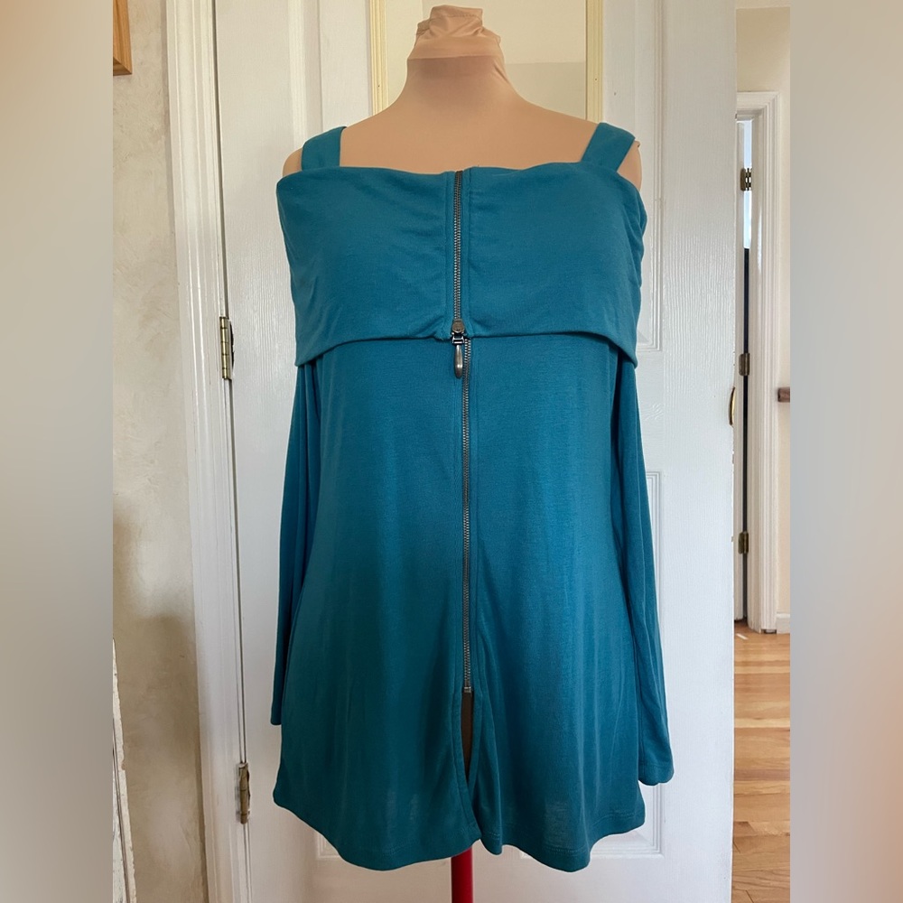 Soft surroundings, turquoise tunic, size medium,